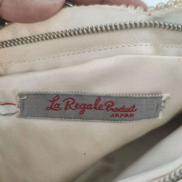 La Regale Ivory Vintage Beaded Clutch Evening Event Hand Bag Purse Japan Bridal - Picture 5 of 7